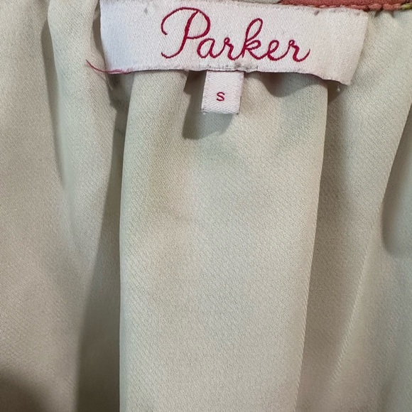Parker Womens White Floral Silk long sleeve Cold
Shoulder Blouse - Picture 6 of 6